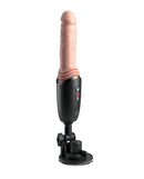 King cock plus - dildo in silicone pro con protezione, vibrazione e luce riscaldante, 12,7 cm