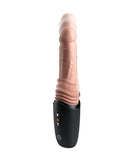 King cock plus - dildo in silicone pro con protezione, vibrazione e luce riscaldante, 12,7 cm
