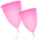 Stercup - coppa mestruale in silicone fda taglia s + l rosa