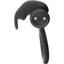 Black&silver - anello burton 10 modalità di vibrazione nero