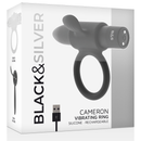 Black&silver - anello ricaricabile cameron black