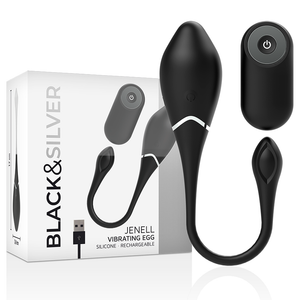 Black&silver - uovo vibrante ricaricabile jenell