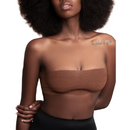 Nastro corpo reggiseno bye 5m x 6,5 cm + 3 coppia copri copri niples in raso marrone scuro-4