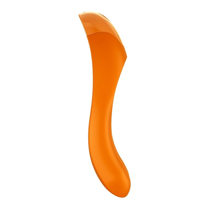 Soddisfacente vibratore di canna di caramella arancione-3