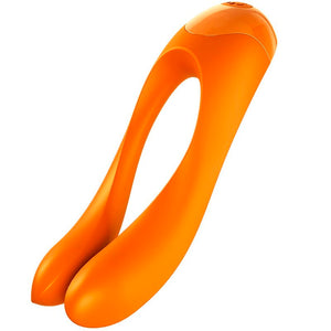 Vibratore clitoride Satisfyer Candy cane arancione