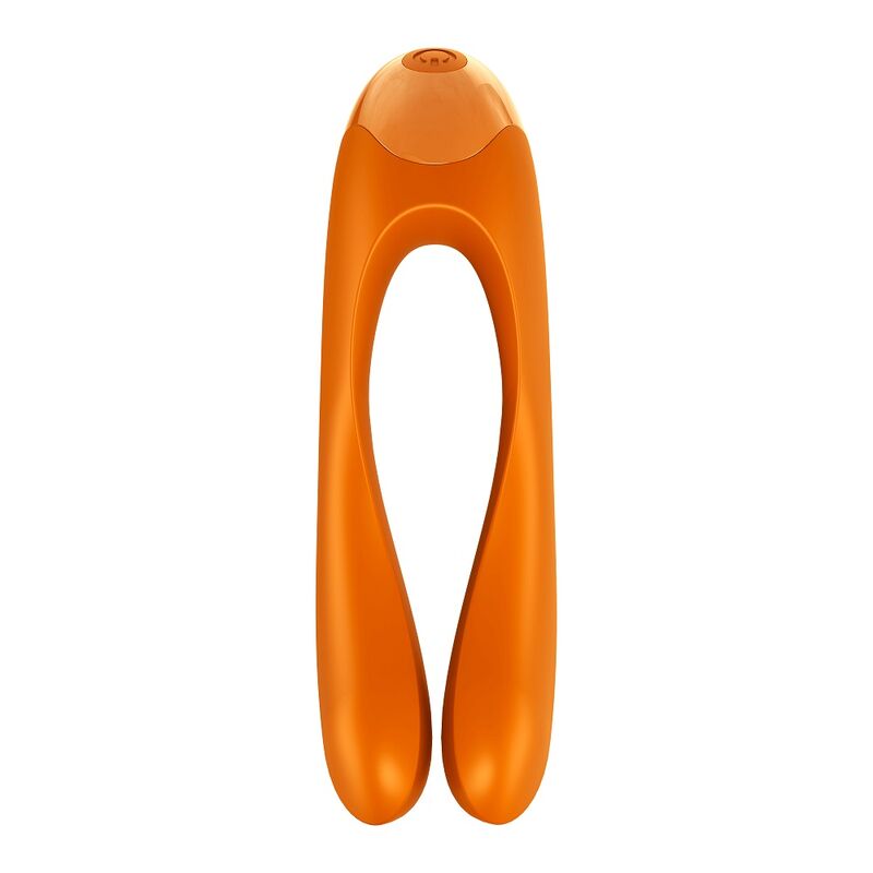 Soddisfacente vibratore di canna di caramella arancione-4