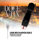 Vibratore ricaricabile dolce vita tre nero a 7 velocità-2
