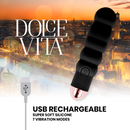 Vibratore ricaricabile dolce vita sei nero 7 velocità-2