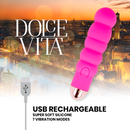 Vibratore ricaricabile dolce vita sei rosa 7 velocità-1
