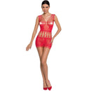 Bodystocking passion woman bs090 - rosso taglia unica-0