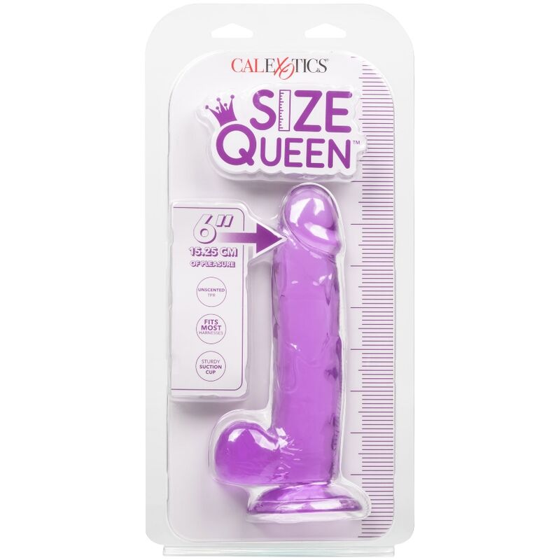 Dildo regina dimensioni calex - viola 15,3 cm-3