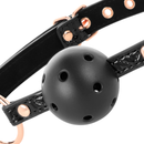 Begme black edition ball gag vegan in pelle-2
