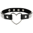 Coquette chic desire choker artigianale in pelle vegan - cuore-1