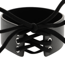 Coquette chic desire choker artigianale in pelle vegan-1