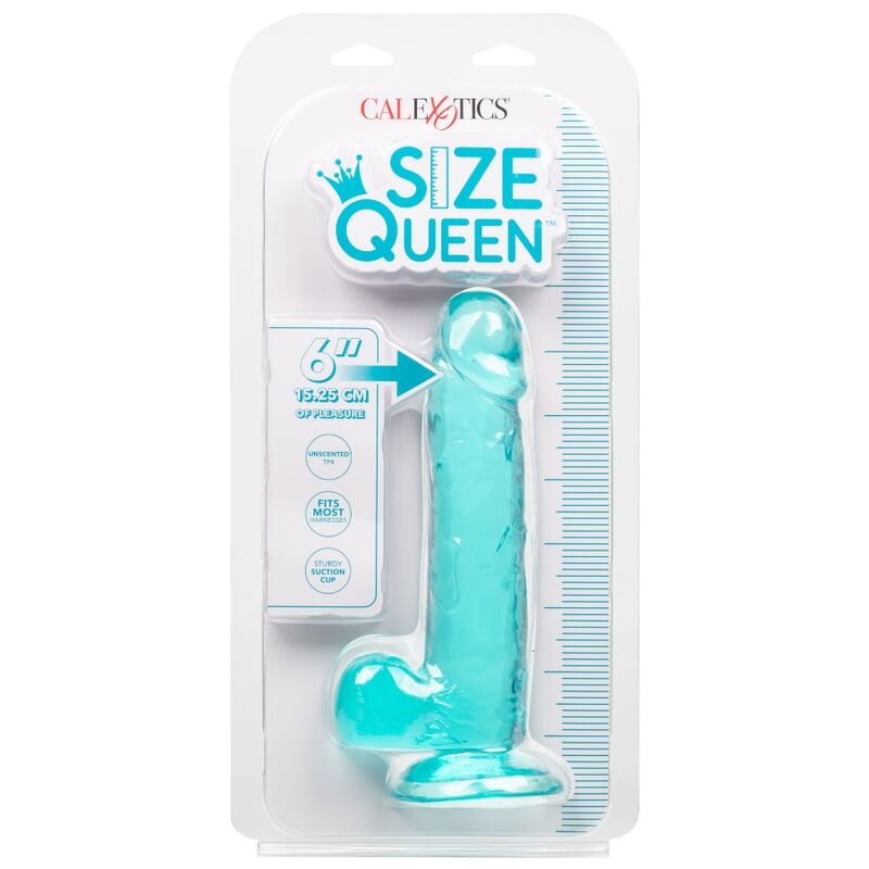 Dildo regina dimensioni calex - blu 15,3 cm-5