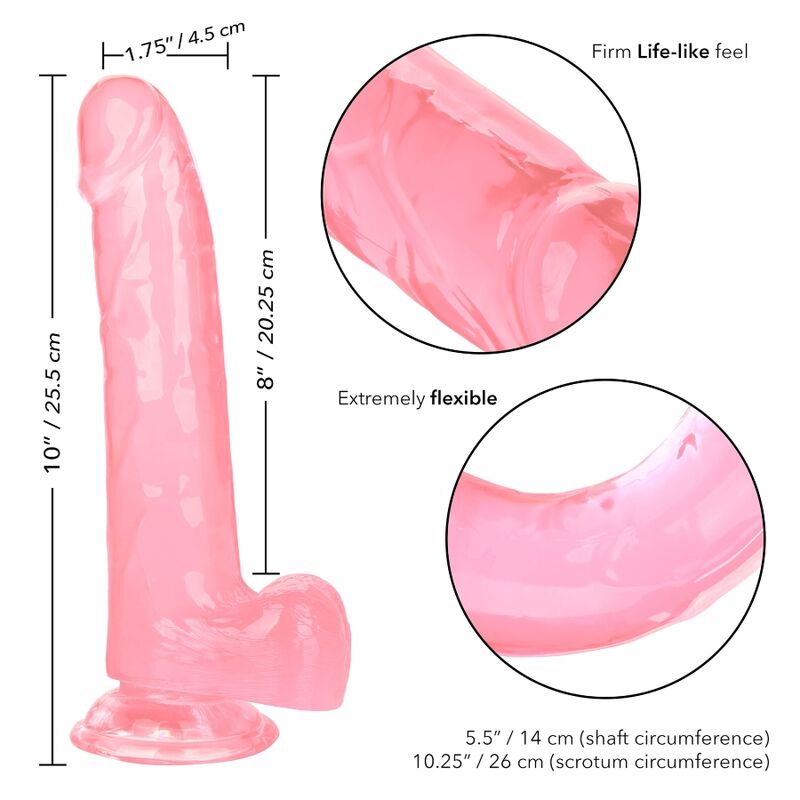 Dildo regina dimensioni calex - rosa 20,3 cm-2
