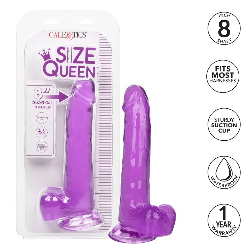 Dildo regina dimensioni calex - viola 20,3 cm-1