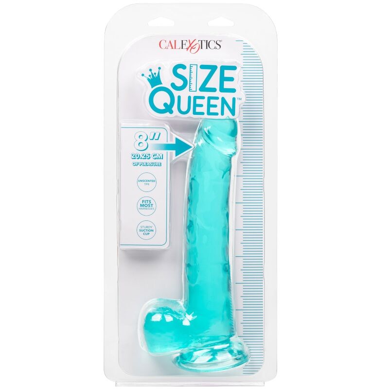 Calex size queen dildo - azul 20.3 cm-6