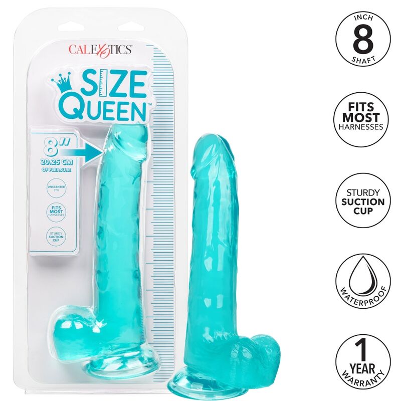 Calex size queen dildo - azul 20.3 cm-1