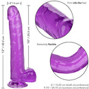 Dildo regina dimensioni calex - viola 25,5 cm-5