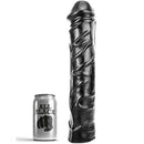 Dildo liscio tutto nero 32 cm-0