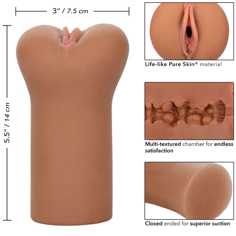 Calex boundless vulva masturbador - tono caramelo-5