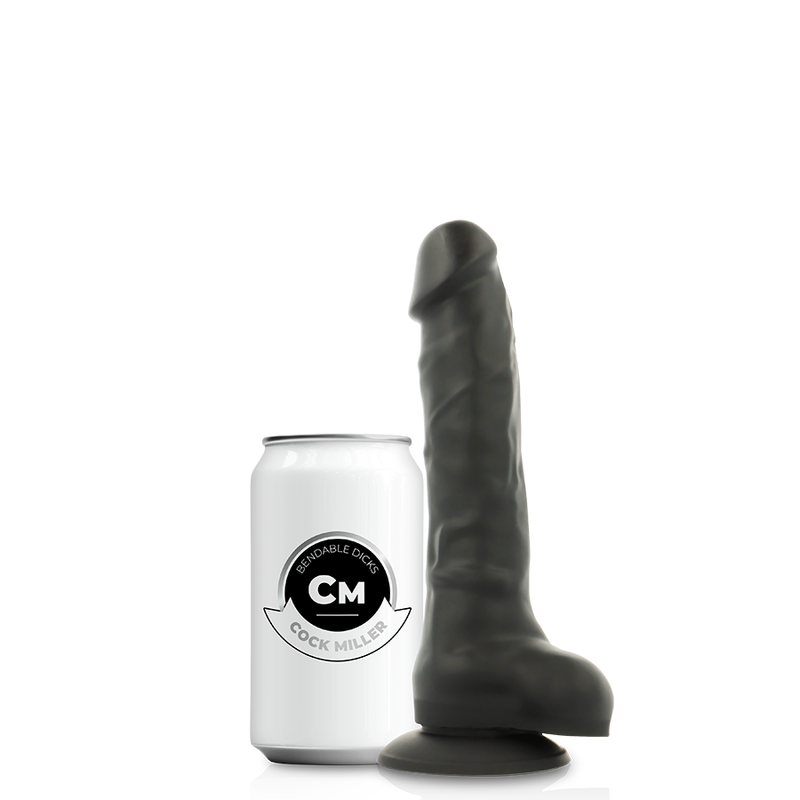 Cock miller imbracatura + silicone densita'' articolabile cocksil nero 18 cm-5