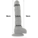 Cock miller imbracatura + silicone densita'' articolabile cocksil nero 18 cm-8
