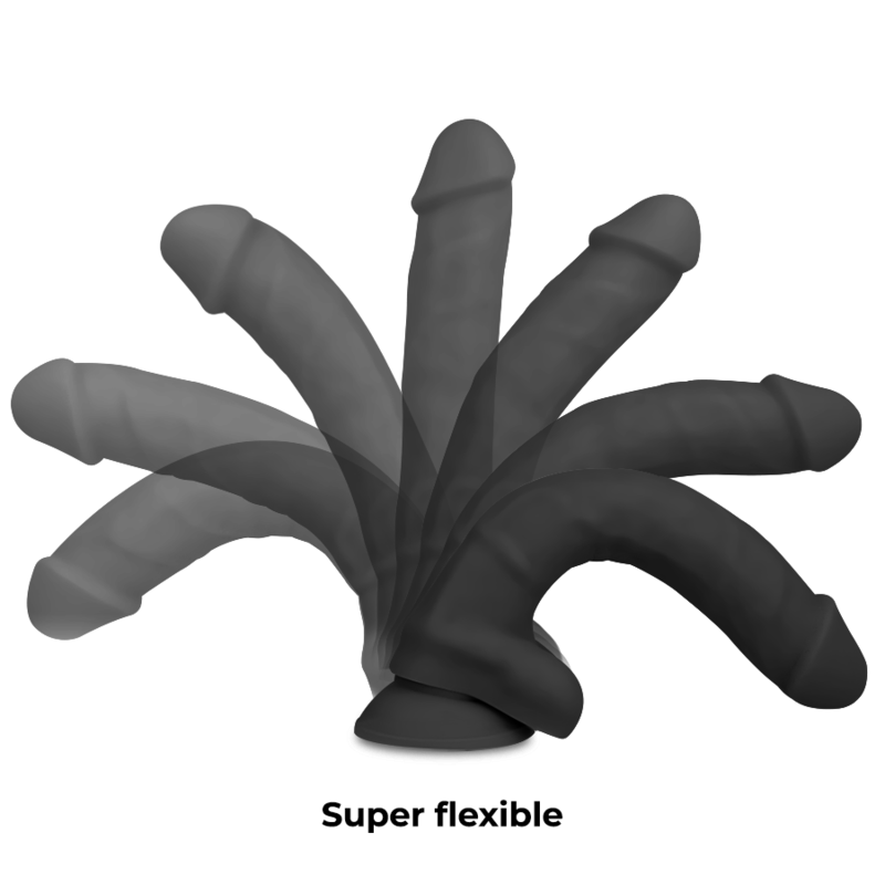 Cock miller imbracatura + silicone densita'' articolabile cocksil nero 18 cm-4