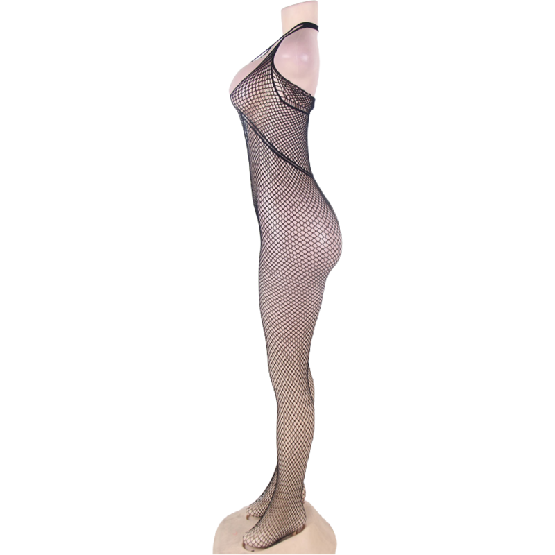 Queen lingerie halter neck e open back bodystocking sl-5