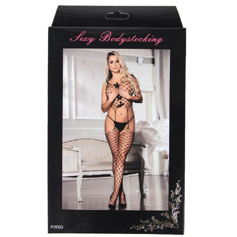 Queen lingerie crop top suspender fishnet bodystocking sl-6