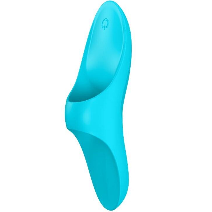 Vibratore a dito soddisfatto teaser - luce blu-0