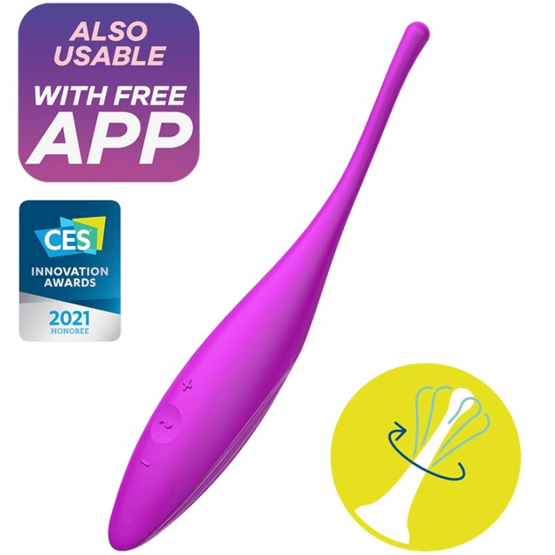 Satisfyer twirling joy clit punta stimolante - fucsia-0