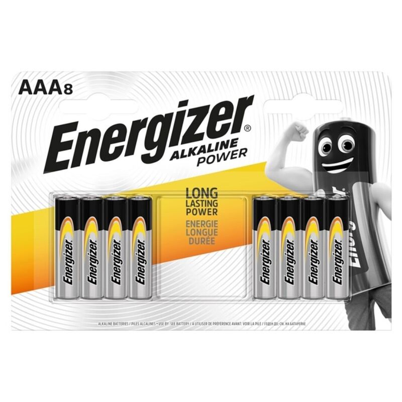 Energizer batteria alcalina alimentazione aaa lr03 8 unitÀ-0