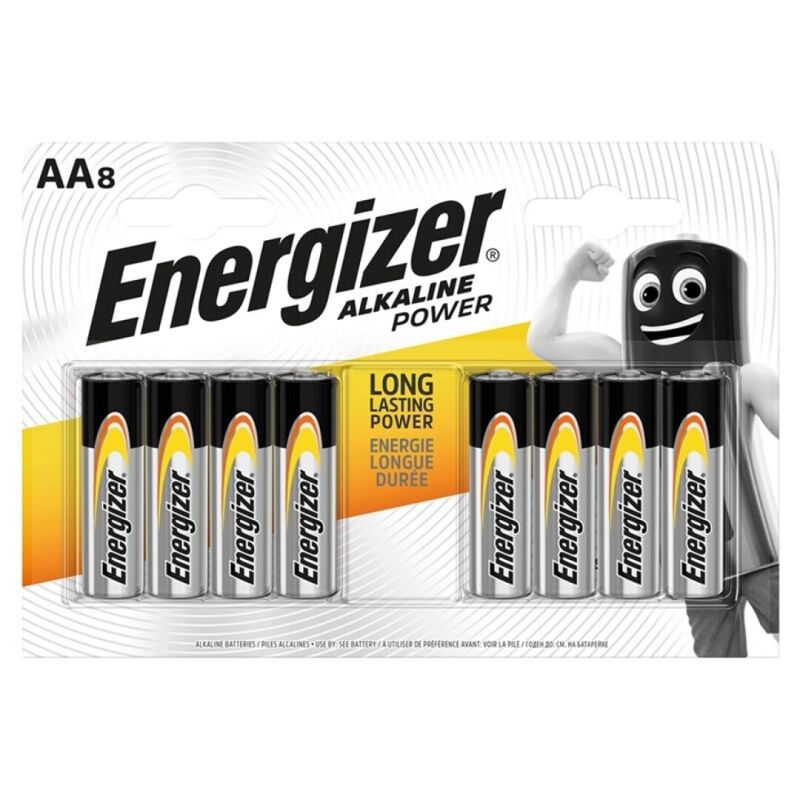 Energizer power batteria alcalina aa lr6 8 unitÀ-0