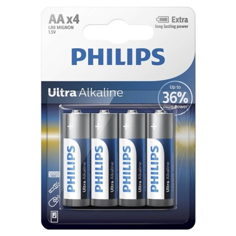 Philips batteria ultra alcalina aa lr6 4 unitÀ-0