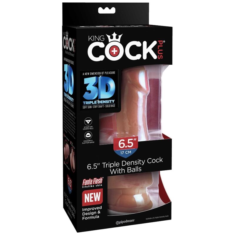 King cock plus 3d cock con palline 17 cm-7