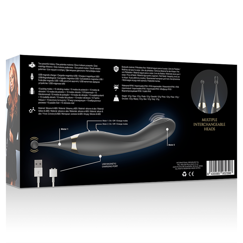 Ibiza interchangeable clitoral stimulator and pulsation g spot vibrator-8