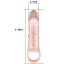 Baile manica pene in silicone con cinghie a sfera 13,5 cm-2