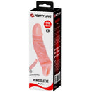 Baile manica pene in silicone con cinghie a sfera 13,5 cm-3