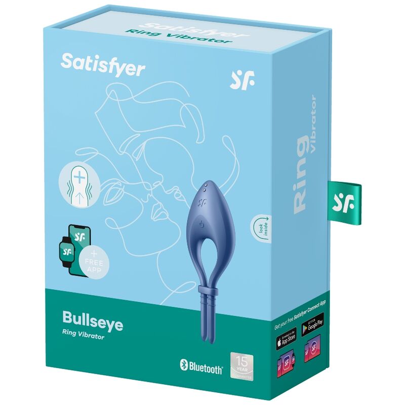 Satisfyer bullseye ring vibrator app - blue-2