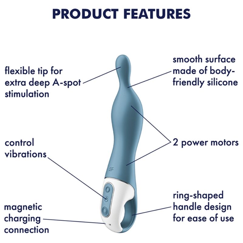 Vibratore satisfyer a-mazing 1 a-spot - blu-3