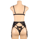 Subblime set tre pezzi bra+ reggicalze + perizoma l/xl-10