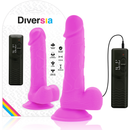 Diversia dildo vibrante flessibile 20,5 cm - viola-0
