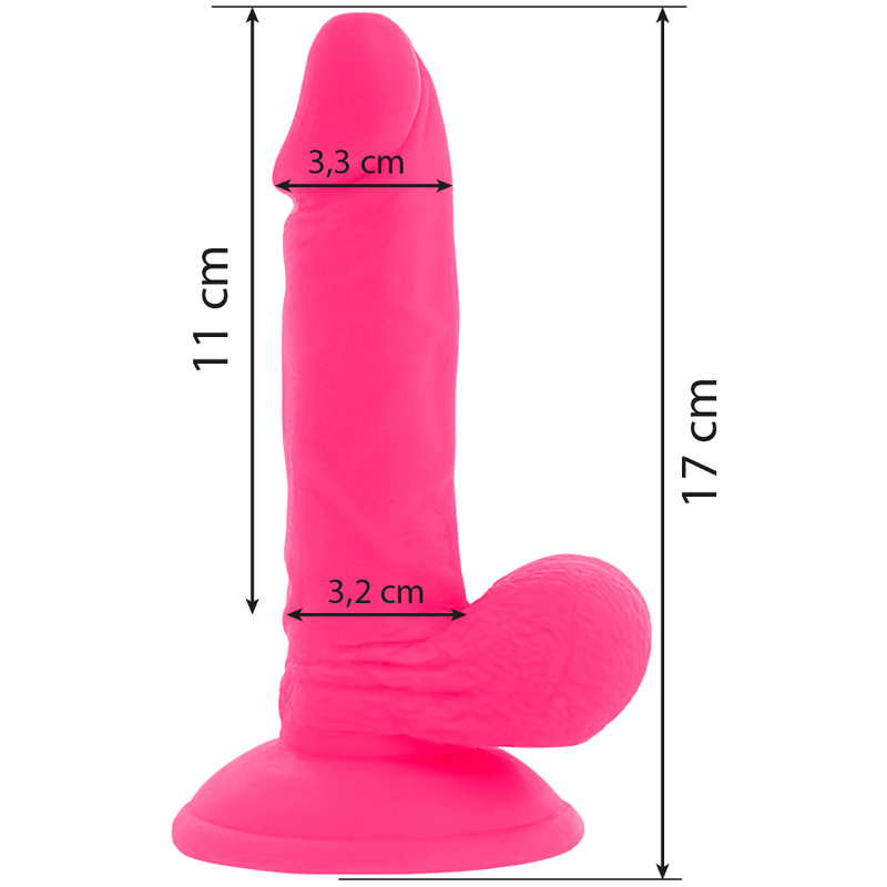 Diversia dildo vibrante flessibile 17 cm - rosa-2