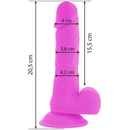 Diversia dildo vibrante flessibile 20,5 cm - viola-2