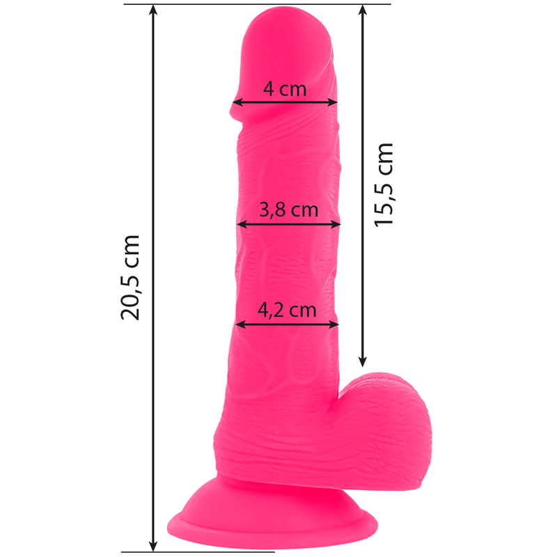 Diversia dildo vibrante flessibile 20,5 cm - rosa-2