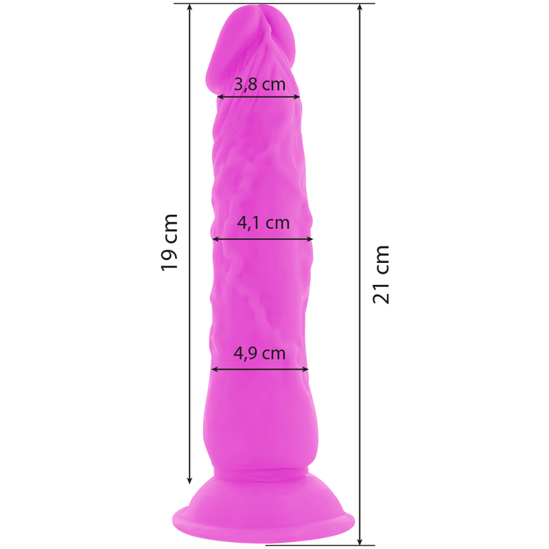 Diversia dildo vibrante flessibile 21 cm - viola-2