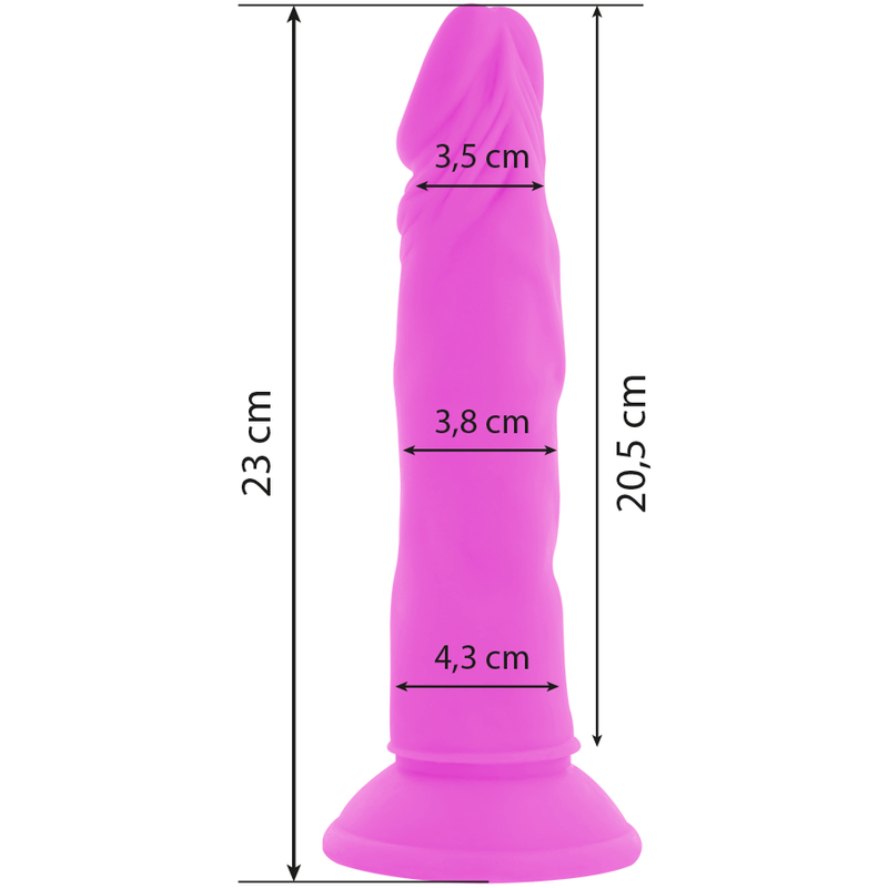 Diversia dildo vibrante flessibile 23 cm - viola-2