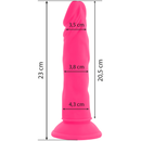 Diversia dildo vibrante flessibile 23 cm - rosa-7